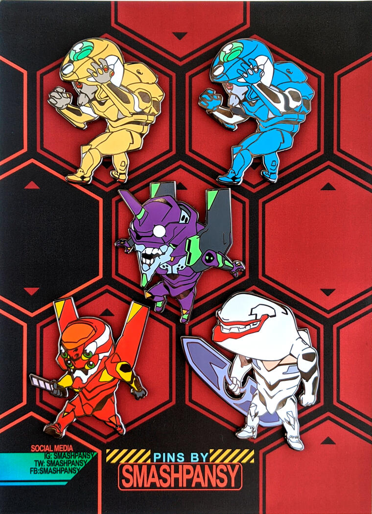 Evangelion Enamel Pin Set